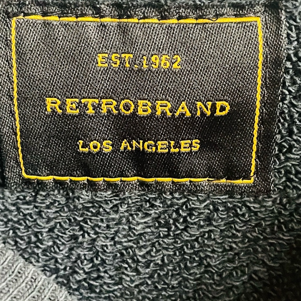RETROBRAND RETRO BRAND FP Black Santa Monica Sweatshirt Free People L - Picture 5 of 6